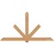 Ekena Millwork Kennewick Timber Gable Bracket, Western Red Cedar, 96"W x 52"H x 5 1/2"D x 5 1/2"F, 13/12 Pitch GBW096X52X0606KEN00SWR - alternate 1